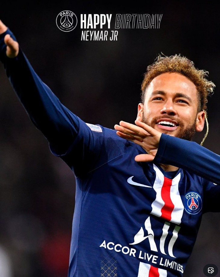 爱奇艺体育-效力173场贡献118球80助，巴黎官方晒照祝内马尔34岁生日快乐